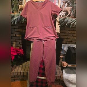 Women's Mauve Figs Scrub Set